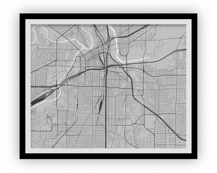 Fort Worth Map Print - Choose your color