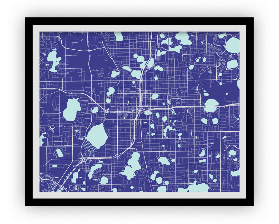 Orlando Map Print - Choose your color