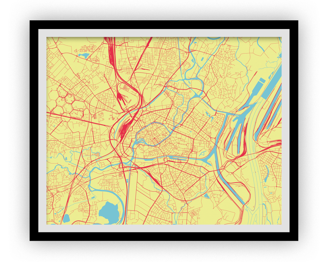 Strasbourg Map Print - Any Color You Like