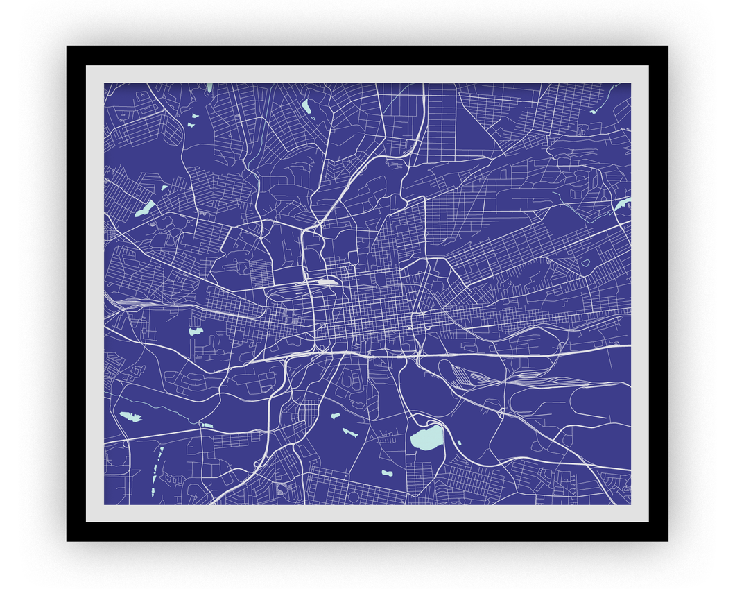 Johannesburg Map Print - Choose your color