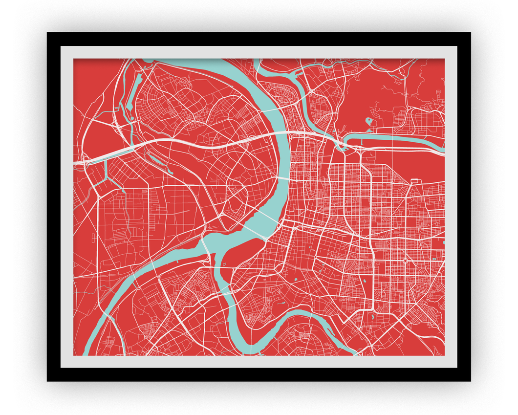 Taipei Map Print - Choose your color