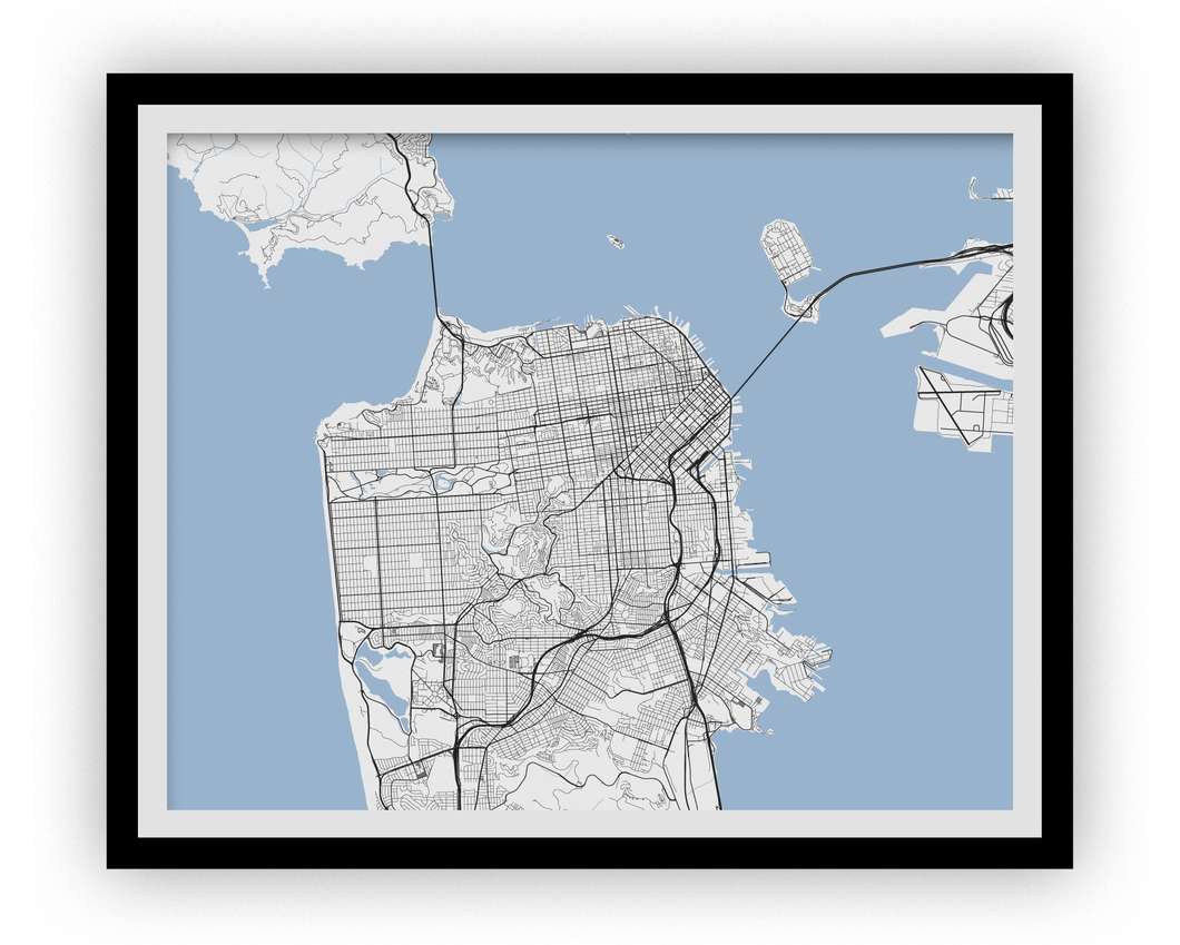 San Francisco Map Print - Choose your color