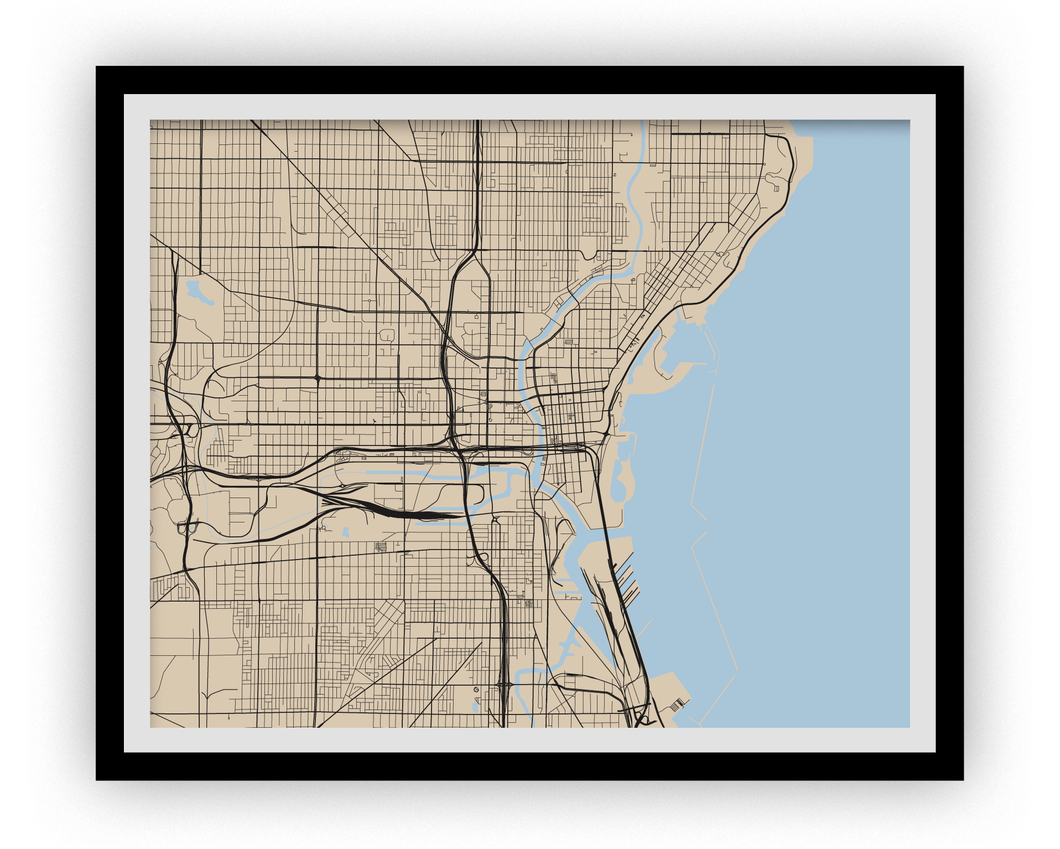 Milwaukee Map Print - Choose your color