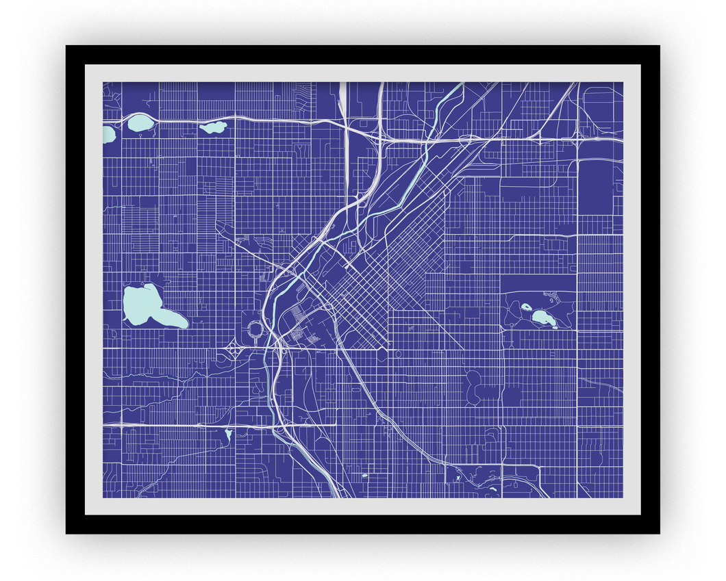 Denver Map Print - Choose your color