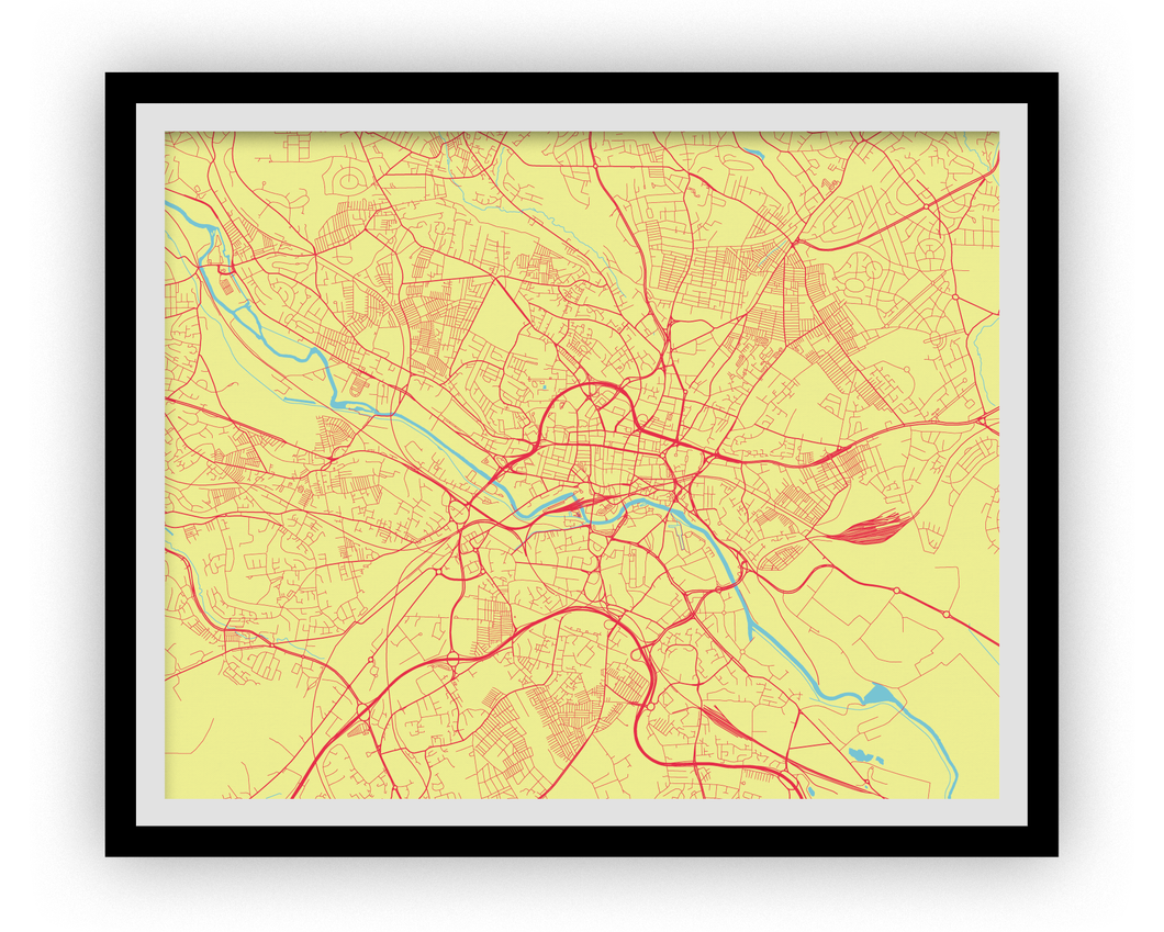 Leeds Map Print - Choose your color