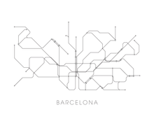 Charger l&#39;image dans la galerie, Carte de métro de Barcelone
