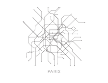 Load image into Gallery viewer, Paris Subway Map Print - Paris Metro Map Poster
