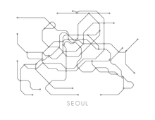 Load image into Gallery viewer, Seoul Subway Map Print - Seoul Metro Map Poster
