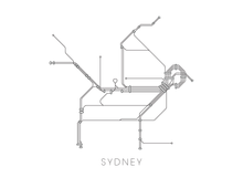 Load image into Gallery viewer, Sydney Subway Map Print - Sydney Metro Map Poster
