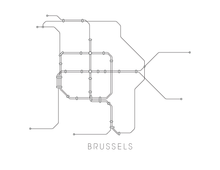 Charger l&#39;image dans la galerie, Carte de métro de Bruxelles
