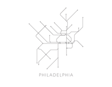 Load image into Gallery viewer, Philadelphia Subway Map Print - Philadelphia Metro Map Poster
