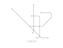 Load image into Gallery viewer, Lisbon Subway Map Print - Lisbon Metro Map Poster
