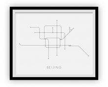 Load image into Gallery viewer, Beijing Subway Map Print - Beijing Metro Map Poster
