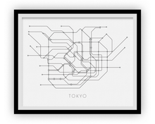 Charger l&#39;image dans la galerie, Tokyo Subway Map Print - Tokyo Metro Map Poster
