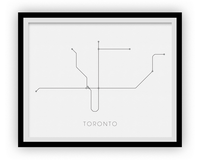 Toronto Subway Map Print - Toronto Metro Map Poster