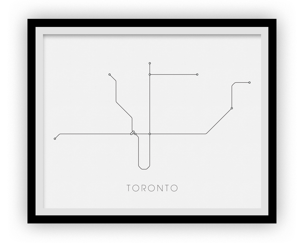 Toronto Subway Map Print - Toronto Metro Map Poster