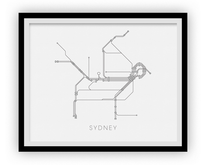 Sydney Subway Map Print - Sydney Metro Map Poster
