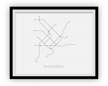 Load image into Gallery viewer, Montreal Subway Map Print - Montreal Metro Map Poster
