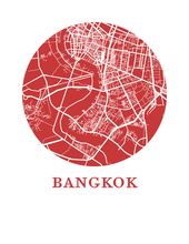 Load image into Gallery viewer, Bangkok Map Print - City Map Poster
