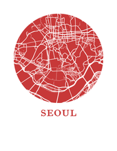 Charger l&#39;image dans la galerie, Affiche cartographique de Séoul - Style OMap
