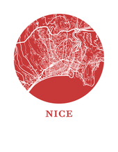Load image into Gallery viewer, Nice Map Print - City Map Poster
