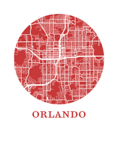 Charger l&#39;image dans la galerie, Affiche cartographique de Orlando - Style OMap
