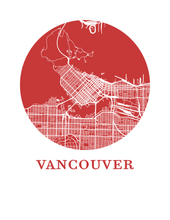 Load image into Gallery viewer, Vancouver Map Print - City Map Poster
