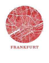 Load image into Gallery viewer, Frankfurt Map Print - City Map Poster
