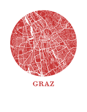 Load image into Gallery viewer, Graz Map Print - City Map Poster
