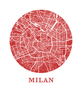 Load image into Gallery viewer, Milan Map Print - City Map Poster
