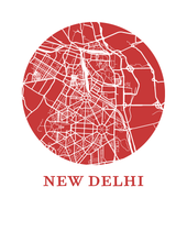 Load image into Gallery viewer, New Delhi Map Print - City Map Poster
