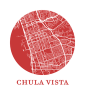 Load image into Gallery viewer, Chula Vista Map Print - City Map Poster
