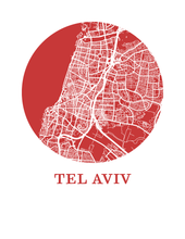 Load image into Gallery viewer, Tel Aviv Map Print - City Map Poster
