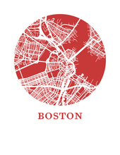 Charger l&#39;image dans la galerie, Affiche cartographique de Boston - Style OMap
