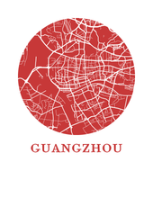 Charger l&#39;image dans la galerie, Affiche cartographique de Guangzhou - Style OMap

