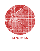 Load image into Gallery viewer, Lincoln Map Print - City Map Poster

