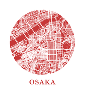 Load image into Gallery viewer, Osaka Map Print - City Map Poster
