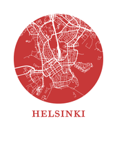 Load image into Gallery viewer, Helsinki Map Print - City Map Poster
