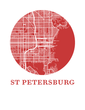 Load image into Gallery viewer, St Petersburg Florida Map Print - City Map Poster
