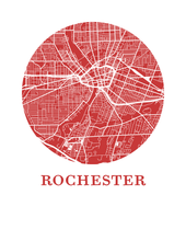Load image into Gallery viewer, Rochester Map Print - City Map Poster
