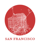 Load image into Gallery viewer, San Francisco Map Print - City Map Poster
