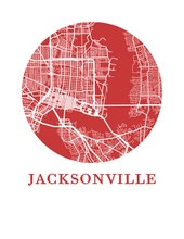 Load image into Gallery viewer, Jacksonville Map Print - City Map Poster
