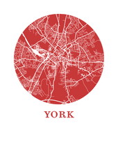 Load image into Gallery viewer, York Map Print - City Map Poster
