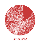 Load image into Gallery viewer, Geneva Map Print - City Map Poster

