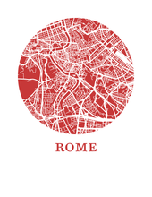Load image into Gallery viewer, Rome Map Print - City Map Poster
