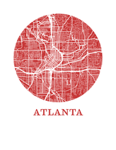 Load image into Gallery viewer, Atlanta Map Print - City Map Poster
