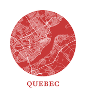 Load image into Gallery viewer, Quebec Map Print - City Map Poster
