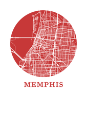 Charger l&#39;image dans la galerie, Affiche cartographique de Memphis - Style OMap

