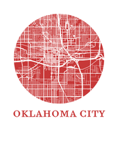 Load image into Gallery viewer, Oklahoma City Map Print - City Map Poster
