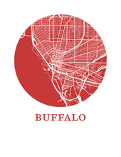 Load image into Gallery viewer, Buffalo Map Print - City Map Poster
